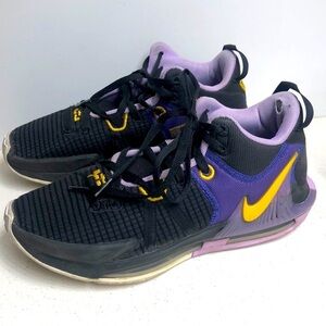 Nike Lebron Witness 7 Lakers Black Purple University Gold 9.5